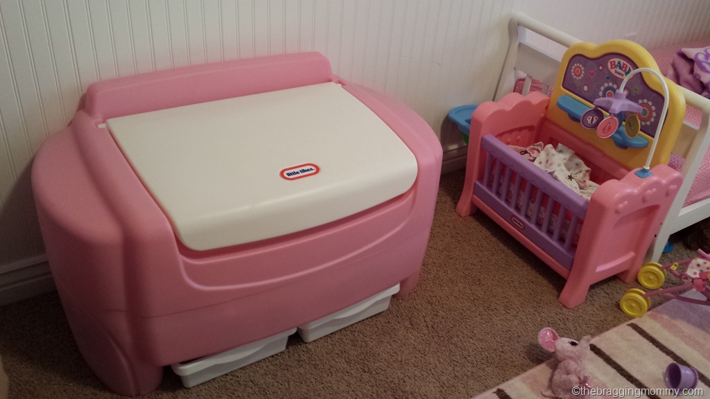 little tikes toy box pink lid