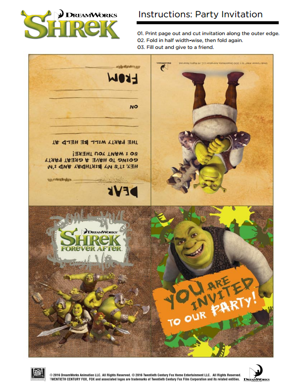 Shrek-Invitation