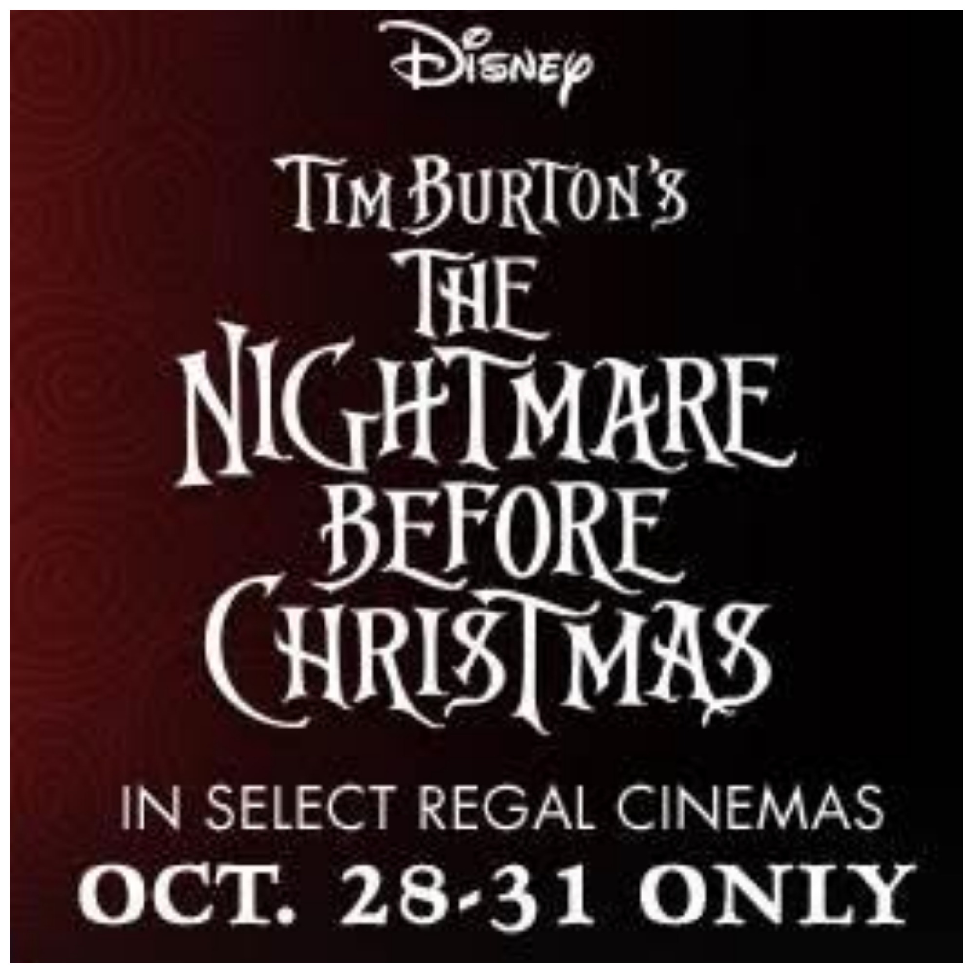 The Nightmare Before Christmas Returns to Theaters this Halloween Weekend!